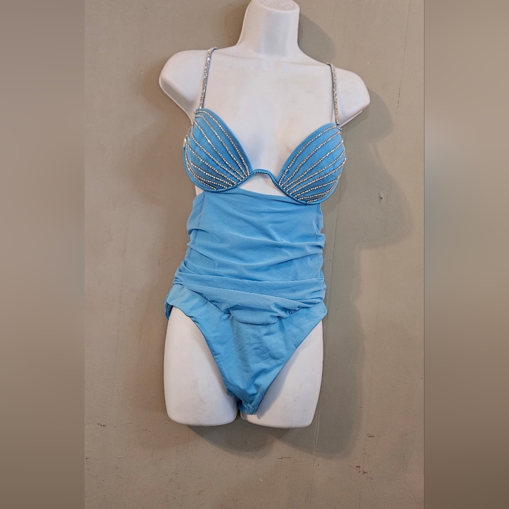 Oh Polly Light Blue Bodysuit